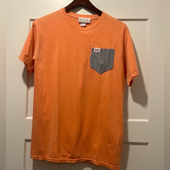 The Frat Collection Orange Short Sleeve Tee Vibrant Style - Picture 1 of 4